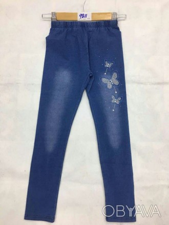 
Леггинсы под джинс для девочек от фирмы F&D. Верх - резинка, модель украшена ба. . фото 1
