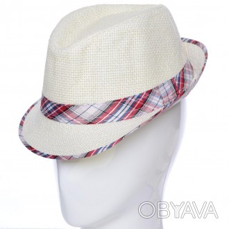 Дитячий літній капелюх Челентанка (капелюх Федора) має трапецієподібну форму тул. . фото 1