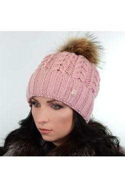 Зимова жіноча шапка з люриксом і хутряним помпоном - виглядає красиво і стильно,. . фото 6