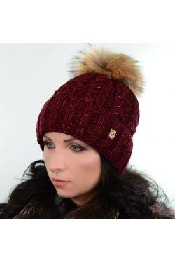 Зимова жіноча шапка з люриксом і хутряним помпоном - виглядає красиво і стильно,. . фото 10