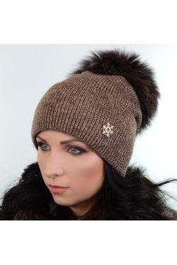Зимова шапка з хутряною помпоном - виглядає красиво і стильно. Модель виконана ц. . фото 7