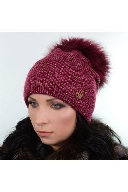Зимова шапка з хутряною помпоном - виглядає красиво і стильно. Модель виконана ц. . фото 9