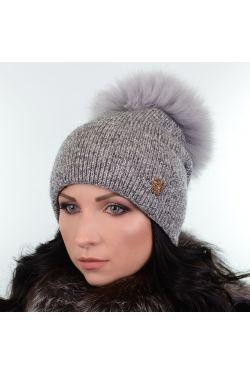 Зимова шапка з хутряною помпоном - виглядає красиво і стильно. Модель виконана ц. . фото 5