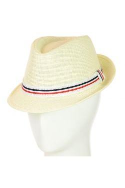 Літній капелюх декорований вшитою тканинною стрічкою по колу виробу - виглядає н. . фото 6