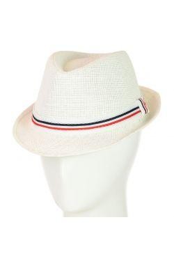 Літній капелюх декорований вшитою тканинною стрічкою по колу виробу - виглядає н. . фото 4