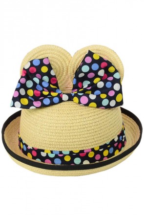 Красивая летняя соломенная шляпа для девочки, сделана котелком с подвернутыми по. . фото 8