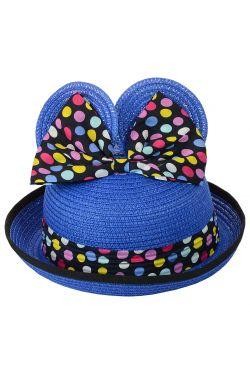 Красивая летняя соломенная шляпа для девочки, сделана котелком с подвернутыми по. . фото 6