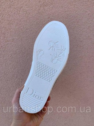 Christian Dior Стильні Кеди кросівки високі на платформі чорні білі B23 High-Top. . фото 6