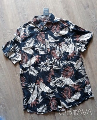 Рубашка цветочный принт Dressmann
размер XXL - длинна 80 см , плечи 51 см, пог 6. . фото 1