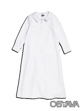 Біла котонова сукня для дівчаток KappAhi
Заміри по виробу:
зріст 122/128: довжин. . фото 1