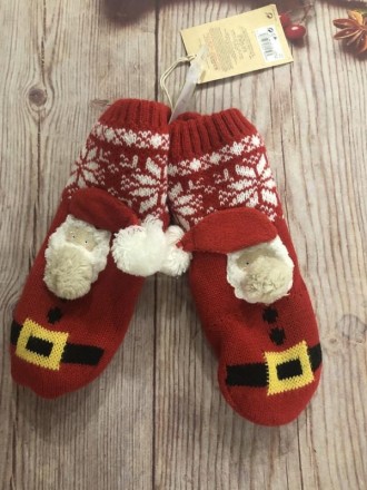 
	Новые новогодние тапочки-носки на мальчика или девочку внутри мех, с тормозами. . фото 2