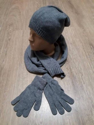 Шапка + шарф+перчатки C&A Германия 54-56
 . . фото 2