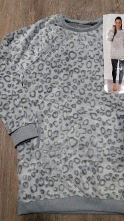 Плюшева сіра туніка жіноча L. М'яка, тепла і приємна на дотик
Склад: 100% поліес. . фото 3