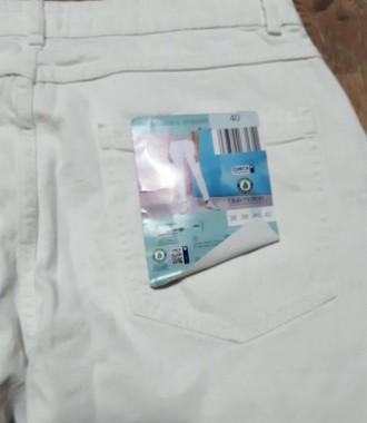 
 ???Blue motion, женские джинсы белого цвета, р. EUR 40 для идеальной посадки, . . фото 4