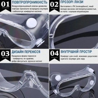Универсальные защитные очки;
Отличные универсальные защитные очки изготовлены из. . фото 6
