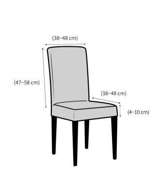 Чехол на стул универсальный Велюровый Турция Чехлы используются для декора стуль. . фото 7