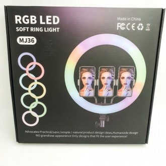 Кольцевая LED лампа RGB MJ36 (36см)
Кольцо светодиодное 36 см RGB MJ360 - это лу. . фото 7