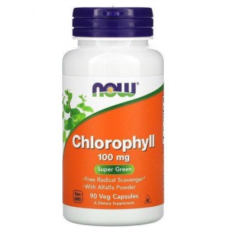 Хлорофіл 100 мг Now Foods Chlorophyll 100 мг 90 капсул
Бренд NOW - з 1968 року е. . фото 2