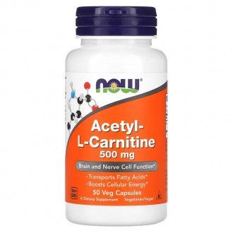 Ацетил Л-карнітин Now Foods Acetyl-L-Carnitine 500 мг 50 капсул
Бренд NOW - з 19. . фото 2