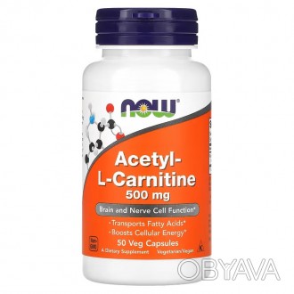 Ацетил Л-карнітин Now Foods Acetyl-L-Carnitine 500 мг 50 капсул
Бренд NOW - з 19. . фото 1