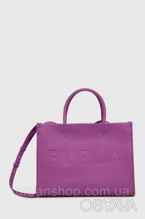 Велика сумка фасону shopper із колекції Furla. Застібна модель виготовлена із на. . фото 1