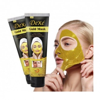Маска для обличчя із золотом і колагеном чудово підходить для чищення пор шкіри . . фото 2