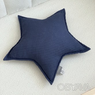 Красива й оригінальна подушечка у формі зірки для дитячого ліжечка. Завдяки поду. . фото 1