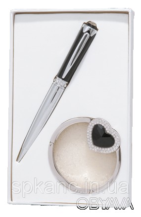 
	
	
	Набор подарочный Langres Crystal (ручка шариковая и крючок для сумки) Черн. . фото 1