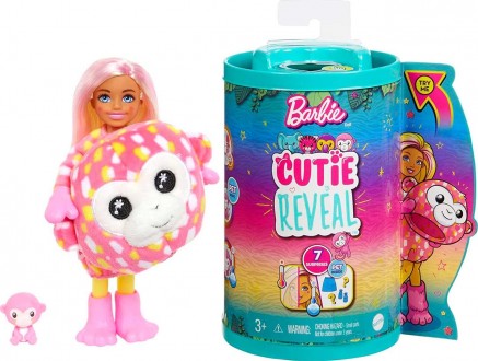 Ляльки Barbie Cutie Reveal Jungle Series Chelsea пропонують наймиліший досвід ро. . фото 2