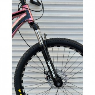  белыйСпортивный двухколесный велосипед TopRider 680, розовый 26 дюймов, алюмини. . фото 6