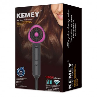 Эффективный и бережный к волосам – портативный фен Kemei KM-9945
Фен для волос K. . фото 5