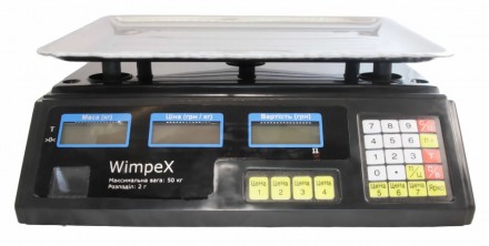 Ваги електронні Wimpex 50 кг 4V
 
Ця модель ваг призначена для зважування товарі. . фото 11