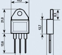 Характеристики
Основні
 
Тип тиристора
Семістор
Максимальна імпульсна напруга в . . фото 3
