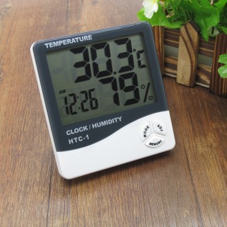 Електронний гігрометр термометр HTC-1, цифровий прилад для вимірювання температу. . фото 2