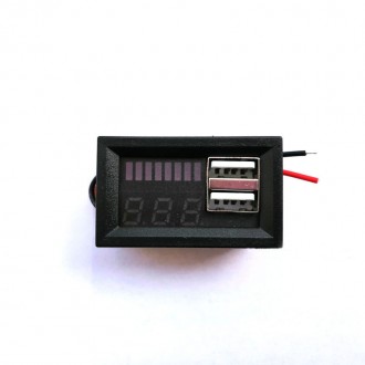 Індикатор/вольтметр 12.6 В 3S Li-ion USB-портами/зарядками
Цей індикатор дає змо. . фото 4