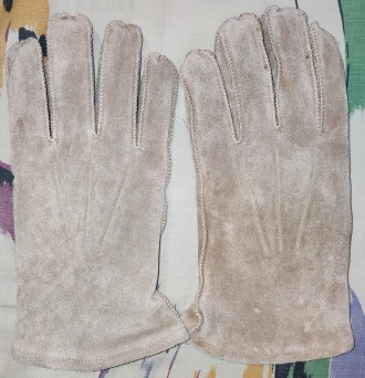 Кожаные, замшевые перчатки на меху, на небольшую или среднюю руку, ширина-11см, . . фото 4
