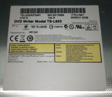 DVD-RW привод з ноутбука Fujitsu Amilo Li3910 TS-L633

Стан гарний. Без пошкод. . фото 4