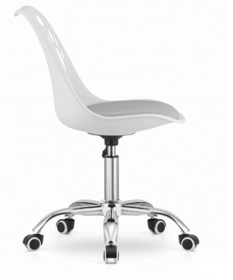 Крісло поворотний стілець на колесах PRINT біле із сірим сидінням колір
Функціон. . фото 6