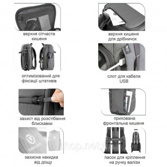 Класичні рюкзаки для фотокамер VEO Adaptor мають солідний зовнішній вигляд, вико. . фото 6