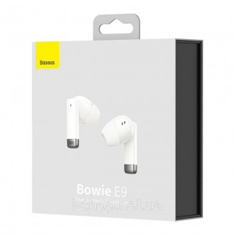 Навушники Baseus True Wireless Earphones Bowie E9 — стильні навушники із сенсорн. . фото 9