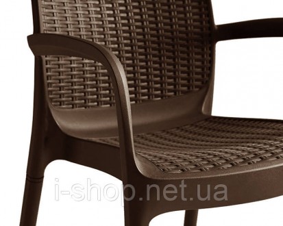 Стул садовый пластиковый Keter Bali, коричневый
Пластиковый стул с подлокотникам. . фото 3