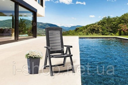 Стул садовый пластиковый Keter Aruba, серый
Складной пластиковый стул с подлокот. . фото 3