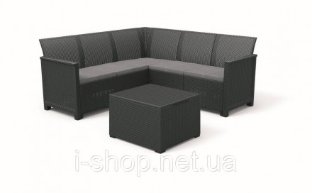 Комплект садовой мебели Keter Emma 5 seater Corner, серый
Новый готовый набор Em. . фото 2