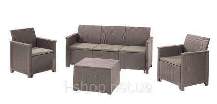 Комплект садовой мебели Keter Emma 3 seater set, стол-сундук, бежевый
Новый лобб. . фото 2