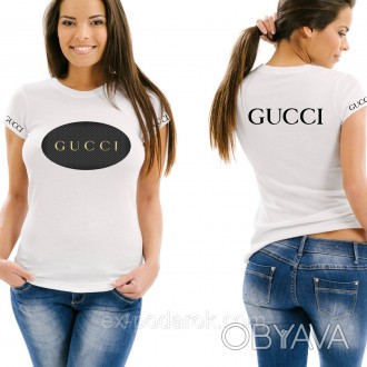 Полный ассортимент товара можно посмотреть здесь:
 
 
Женская футболка Гуччи/ Фу. . фото 1