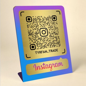Qr-меню на металі з підставкою на стіл. . фото 7 Qr-меню на металі з підставкою на стіл
Металева табличка на стіл з QR Code меню . . фото 7
