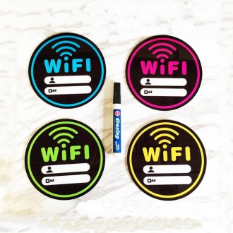 Металевий знак — настінна вивіска табличка кругла покриття пароль Wi-Fi. Київ. фото 1 Металевий знак — настінна вивіска табличка кругла покриття пароль Wi-Fi. Київ. фото 1