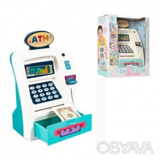 Уценка. Копилка-банкомат "Baby ATM", голубой - Немножко поврежден блистер.Интере. . фото 1