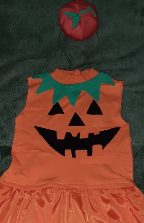 Продам карнавальный костюм для хеллоуина-тыква, на 4-5 лет, обхват груди-58, бед. . фото 4