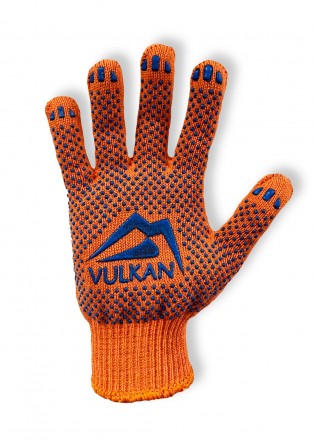 Рукавички робочі Vulkan 5612, зміцнені помаранчеві, ПВХ крапки (XL). Вінниця. фото 1 Рукавички робочі Vulkan 5612, зміцнені помаранчеві, ПВХ крапки (XL). Вінниця. фото 1